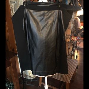 Faux leather/spandex skirt.